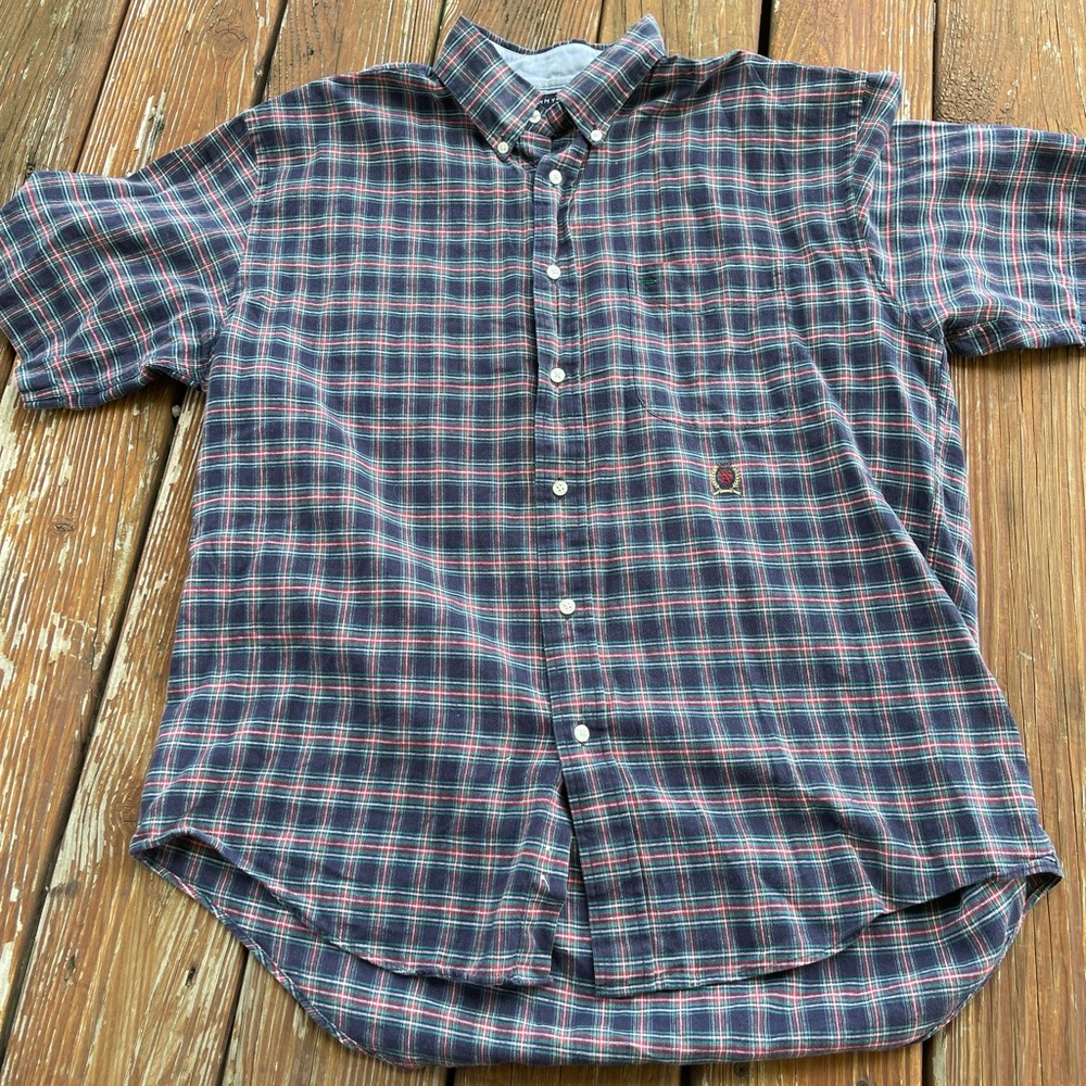 Tommy Hilfiger Plaid Button Shirt Size Large